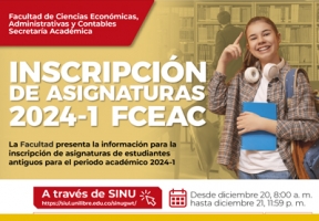 Inscripción de asignaturas - Facultad de Ciencias Económicas 2024-1