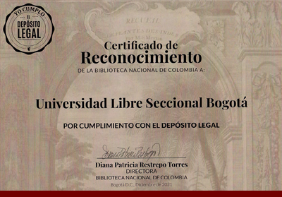 Biblioteca Nacional certifica a la Unilibre por cumplimiento con el depósito legal