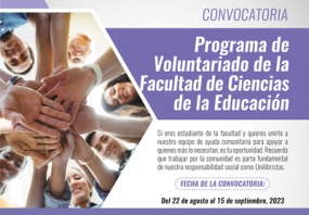 Convocatoria al Programa de Voluntariado de la Facultad de Educación