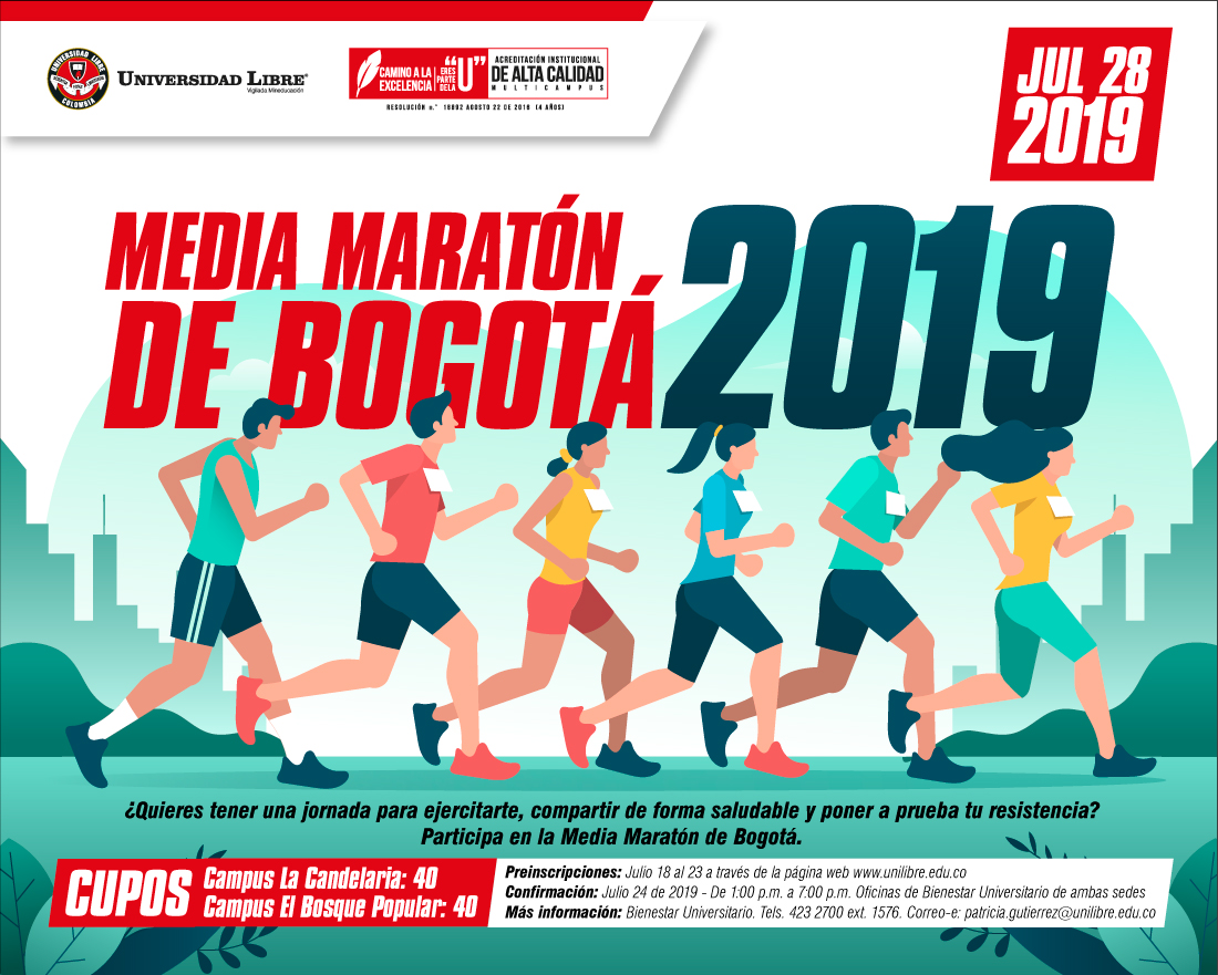 Radar diferente a Estadístico Inscríbete para la Media Maratón de Bogotá