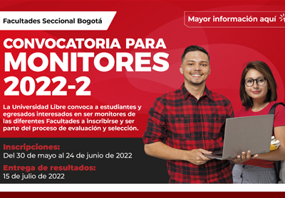 Convocatoria para monitores 2022-2