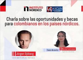 Charla sobre las oportunidades y becas para colombianos en los países nórdicos.