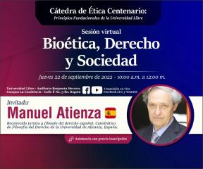Participa en la séptima sesión de la Cátedra de Ética Centenario con el tema 'Bioética, Derecho y Sociedad' 