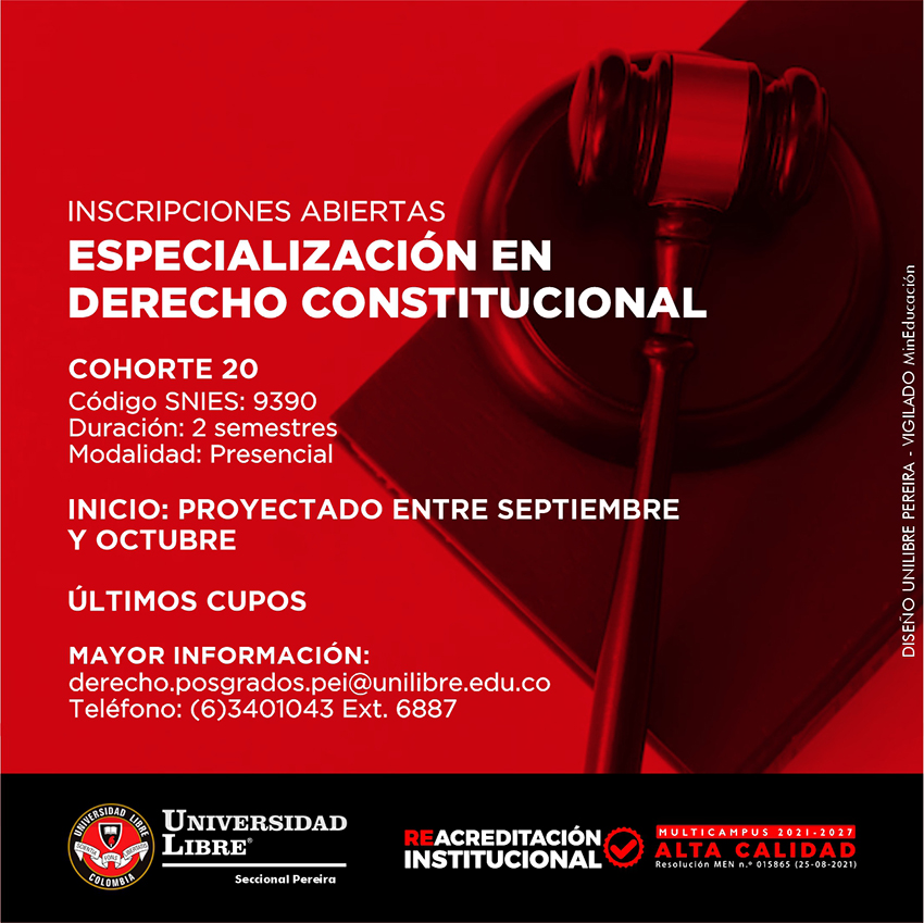 Especialización en Derecho Constitucional