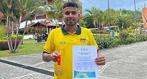 Estudiante de Ing. Civil, orgullo internacional en natación