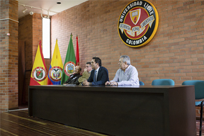 Alcalde de Pereira Juan Pablo Gallo Maya visitó la Universidad Libre, su Alma máter