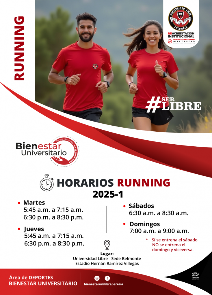 Horarios running en Pereira