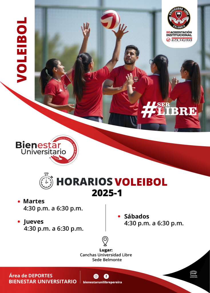 Horarios voleibol en Pereira
