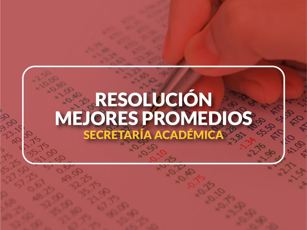 Resolución mejores promedios