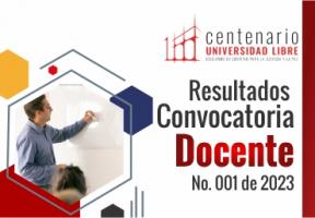 RESULTADOS ELEGIBLES CONVOCATORIA DOCENTE 2023-1